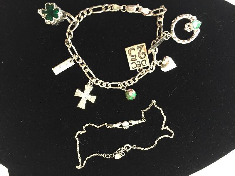 lot 205 image: Bracelets - Sterling Silver Irish Ireland Theme