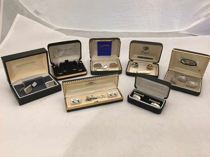 lot 369 image: Cufflink Sets In Boxes