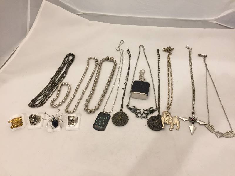lot 389 image: Jewelry - Youth - Skulls Chains More