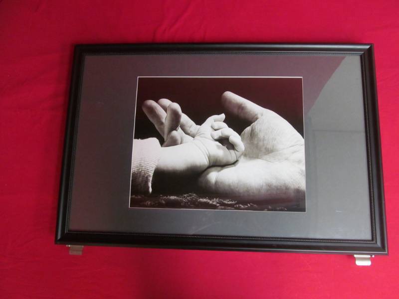 Framed Picture with Hinged Bracket
