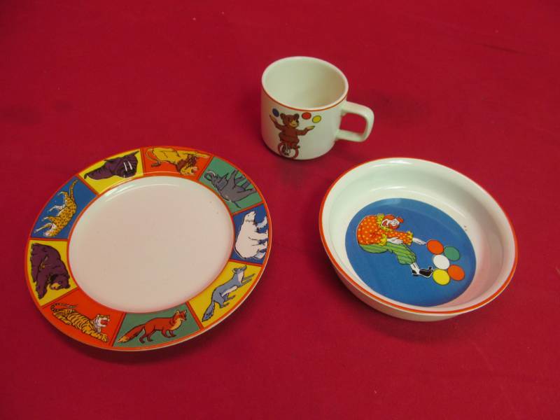3-Piece Childrens Dish Set