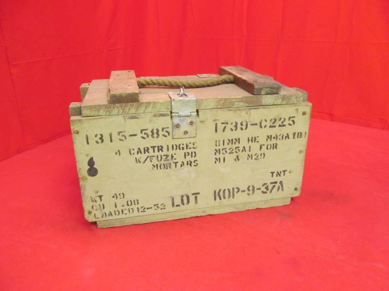 Empty Military Wood Ammo Box