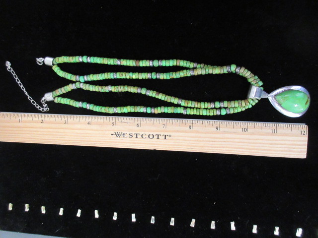 JAY KING 925 GREEN TURQUOISE NECKLACE WITH PENDANT