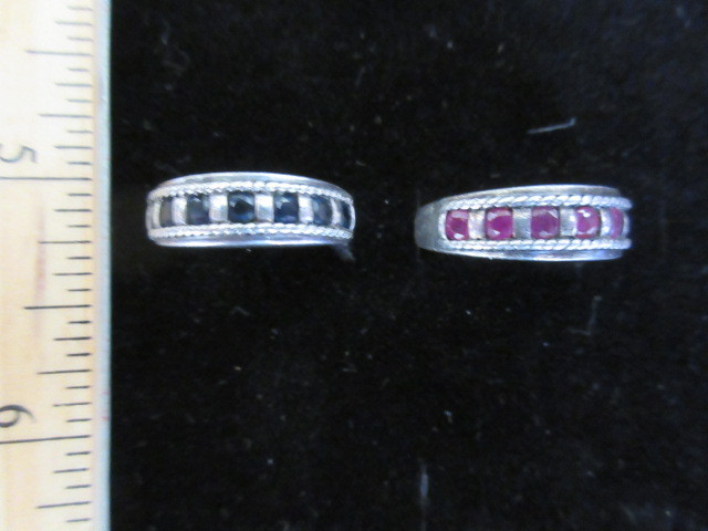 925 RUBYSAPPHIRE STACK RINGS