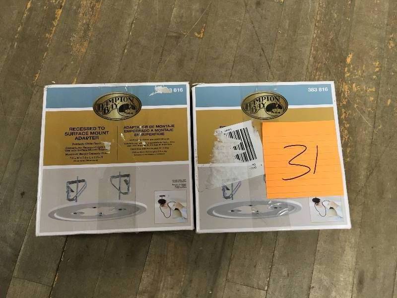 lot 31 image: Hampton Bay 5 in. White Recessed Conversion Kit in good conditions