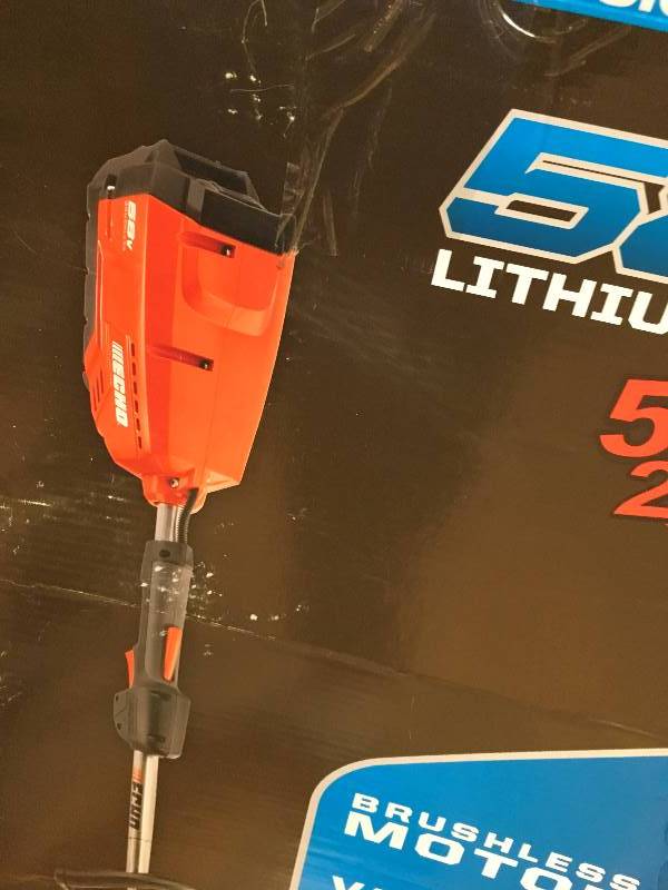 lot 57 image: Echo58-Volt Lithium-Ion Brushless Cordless String Trimmer - 2.0 Ah Battery and Charger Included in working conditions