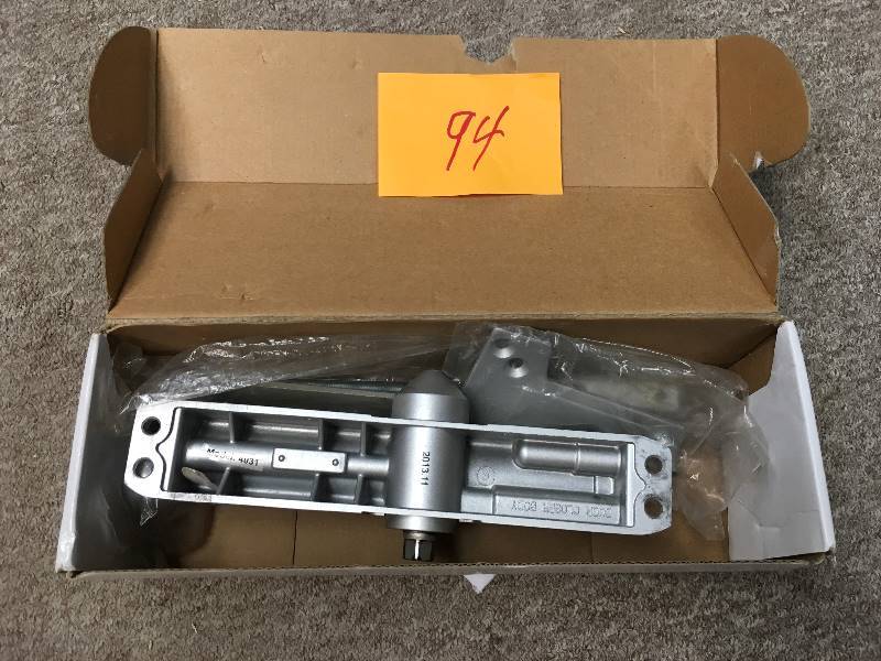 lot 94 image: Universal 4031 Hardware Heavy-Duty Aluminum Commercial Door Closer not used