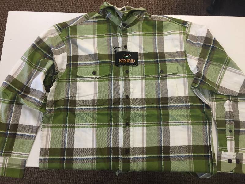 New RedHead Callo greenbrown  Adult Large Flannel Shirt
