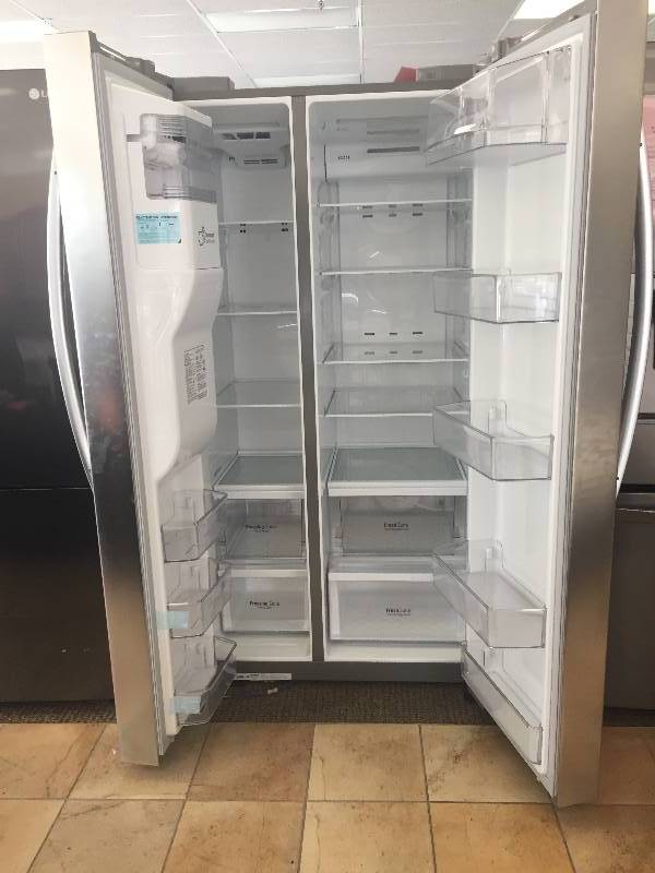 NEW ScratchDent LG- 26.16 cu. ft. Side by Side Refrigerator in Stainless Steel- Model#LSXS26326S