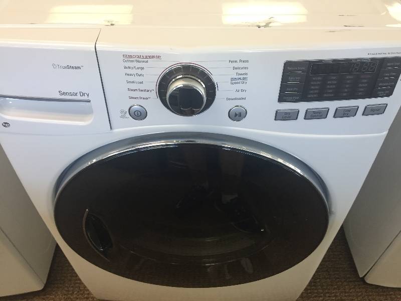 NEW ScratchDent LG- 7.4 cu. ft. Electric Dryer with Steam in White-- Model# DLEX3570W