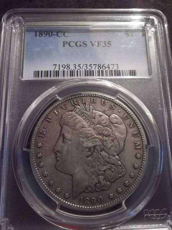 1890 CC Morgan Silver Dollar