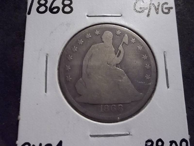 1868 Seated Half Dollar
