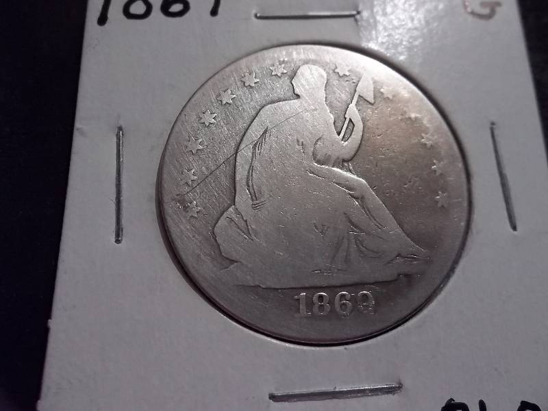 1869 Seated Half Dollar