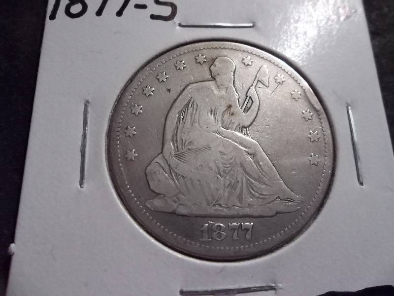 1877 S Seated Half Dollar