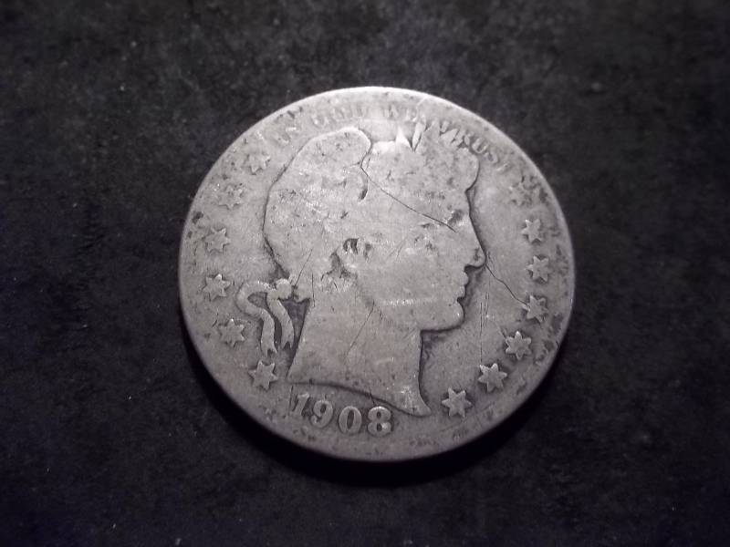 1908 O Barber Half Dollar