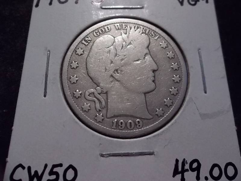 1909 S Barber Half Dollar