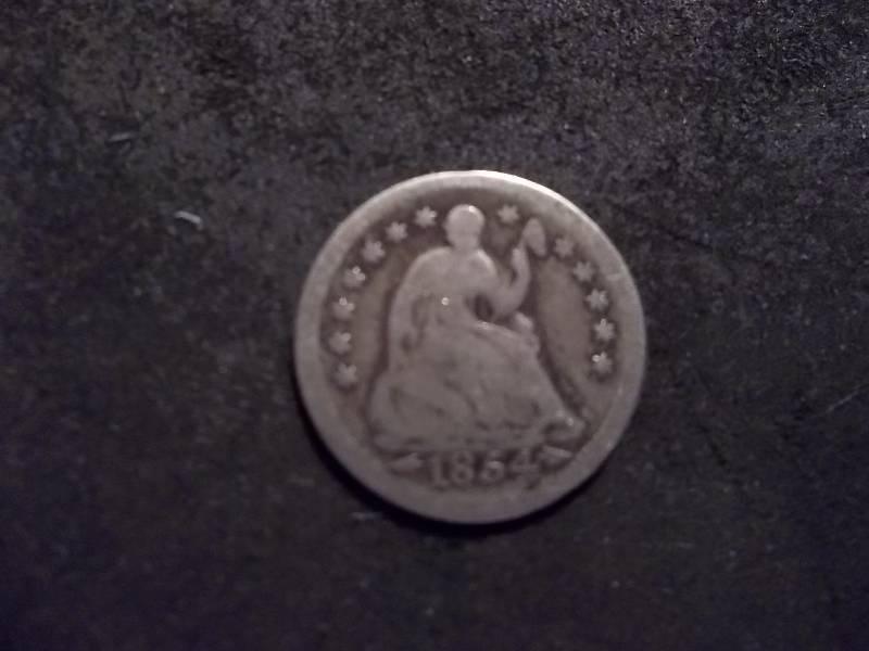 1854 O Seated Liberty Half Dime With Arrows