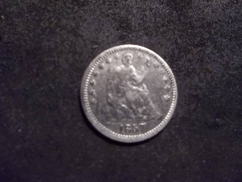 1857 Seated Liberty Half Dime