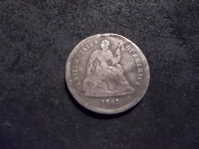 1861 Seated Half Dime