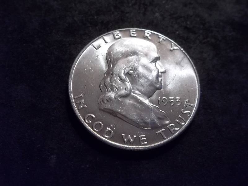 1953 D  Franklin Half Dollar