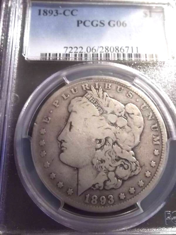 1893 CC Morgan Silver Dollar