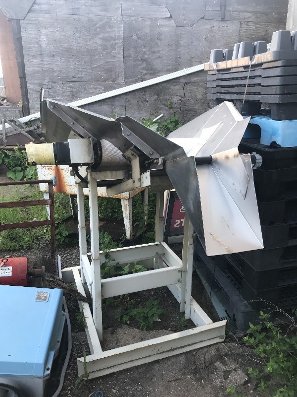 Powered conveyor hopper