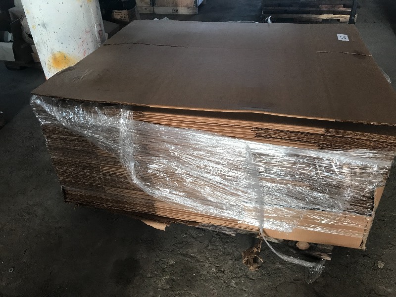 Pallet of new cardboard shipping boxes