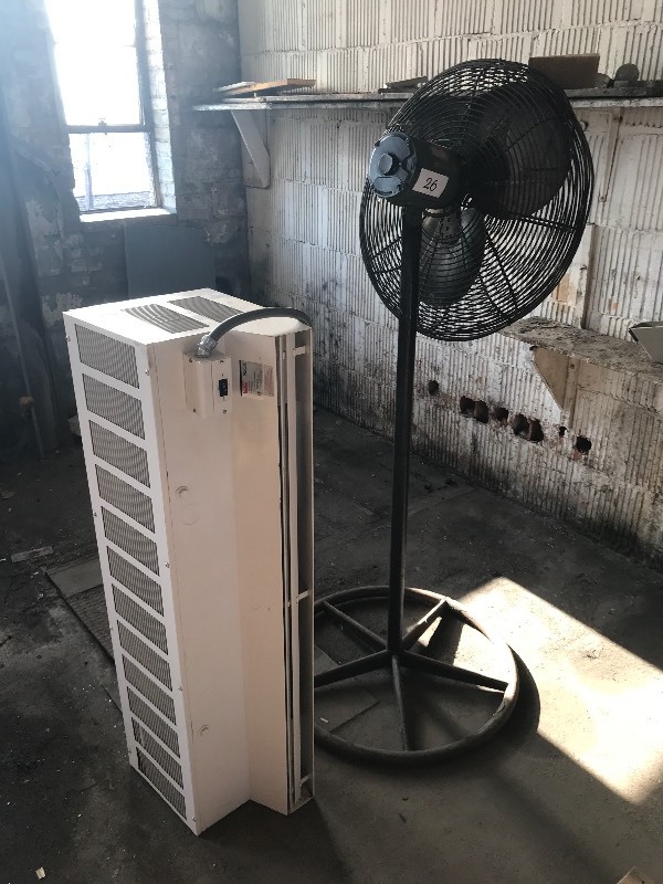 Pedestal fan and air curtain