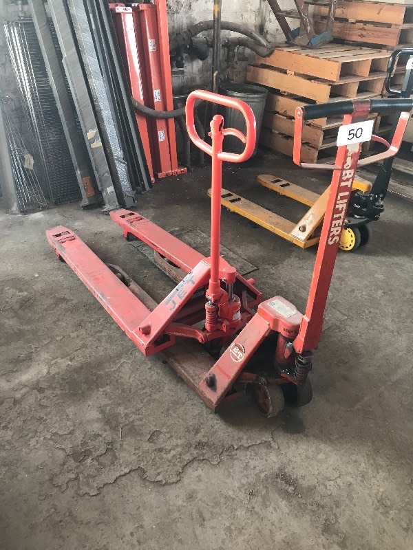 Two pallet jacks