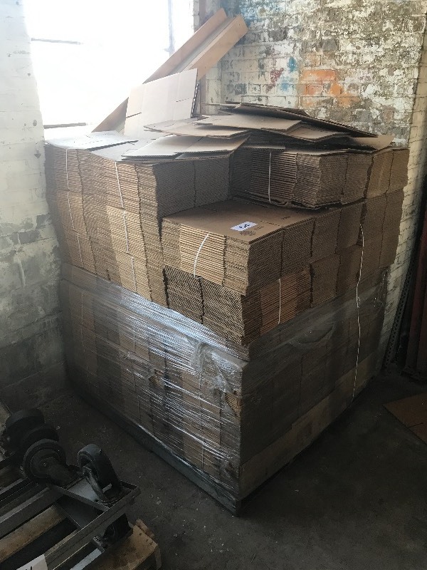 Pallet of cardboard boxes
