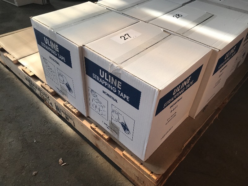 Two cases of strapping tape