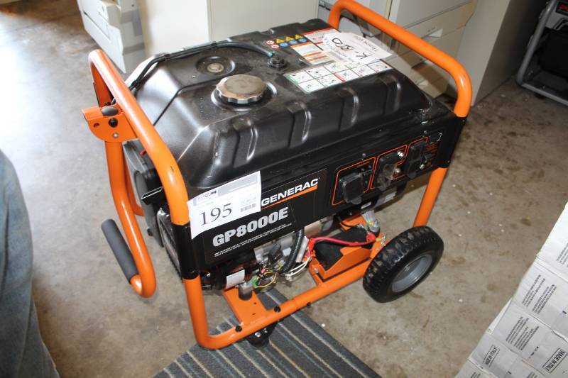 lot 195 image: Generac GP8000E Portable Generator