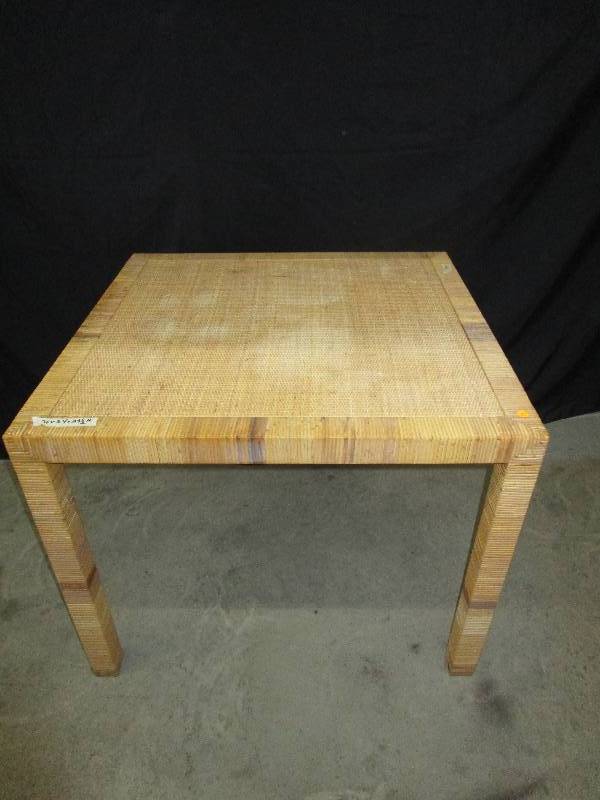 lot 15 image: Sturdy Wicker Table, 36 X 34 X 29 12
