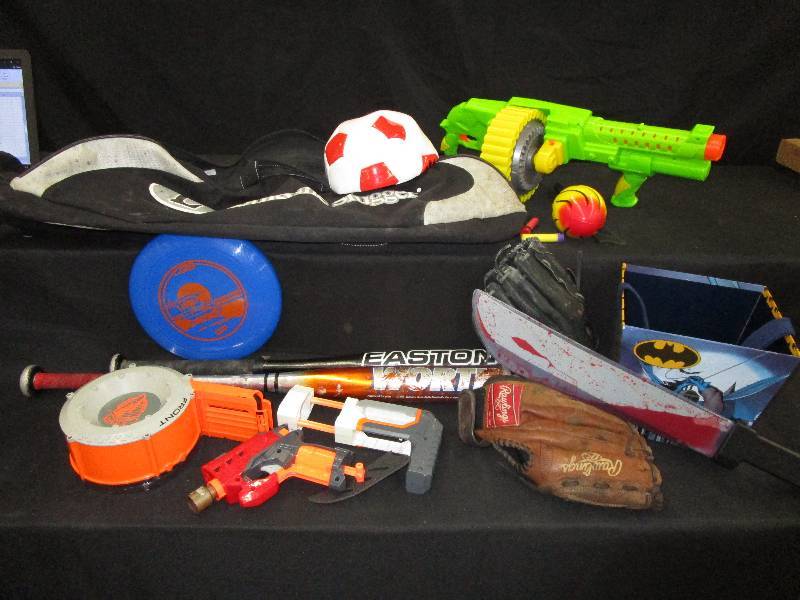 lot 94 image: Baseball Stuff, Nerf Guns