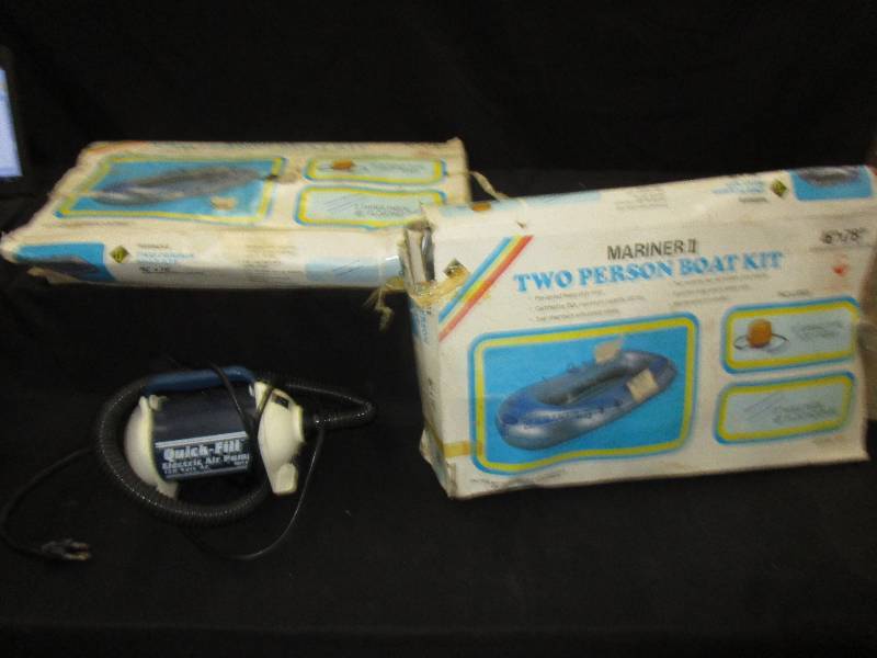lot 119 image: 2 Two Person Boat Kit and Air Pump