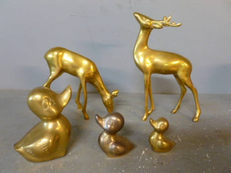 lot 61 image: Cast Brass Figurines