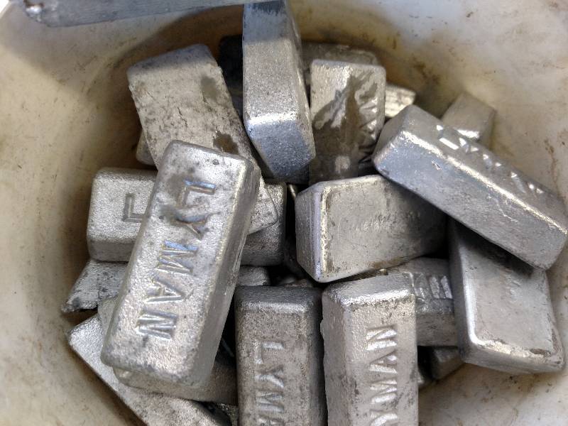 Pail of Lead Ingots...
