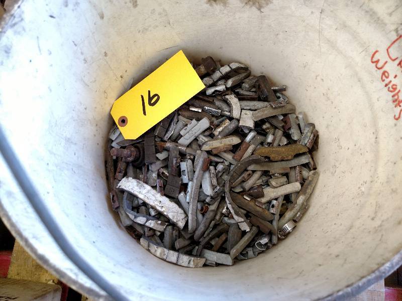5 Gallon Pail of Lead Wheel Weights...