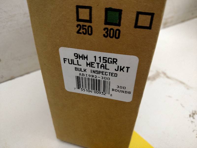 300 Rounds Ultramax 9mm 115 gr. Ful...