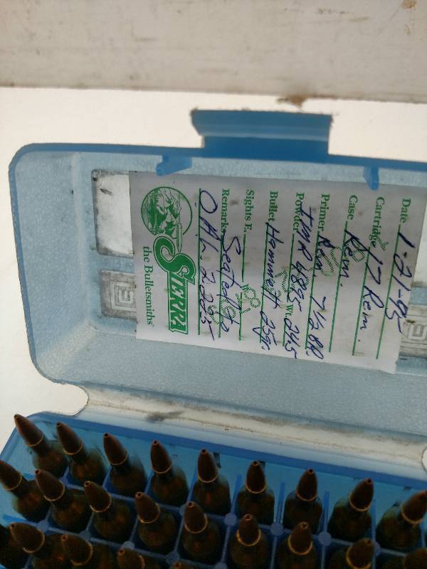 (34) 17 Remington 25-24.5 Bullets...