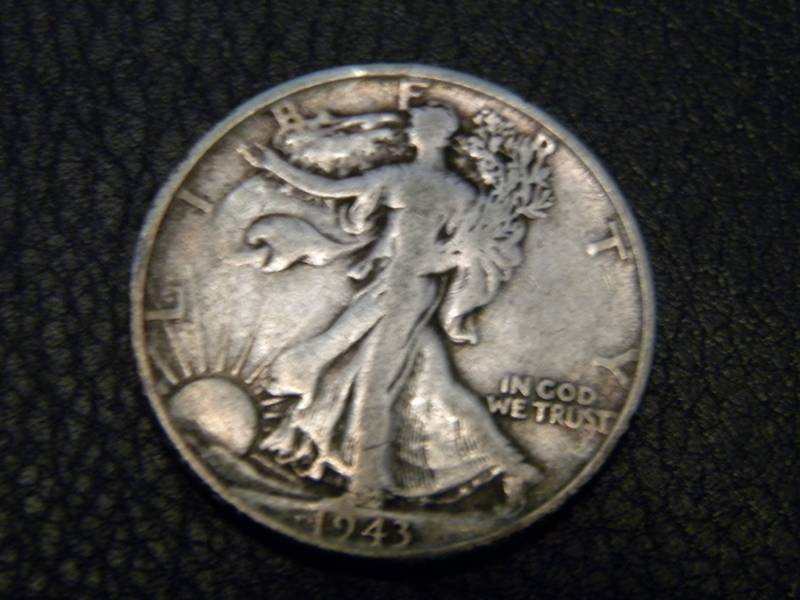 lot 10 image: 1943 S Walking Liberty Silver Half Dollar