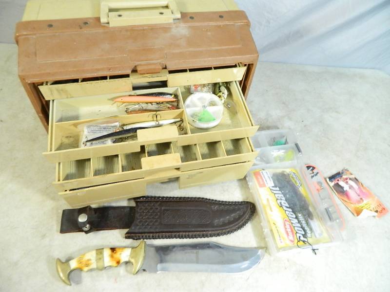 Plano Tackle Box with Tackle and Knife