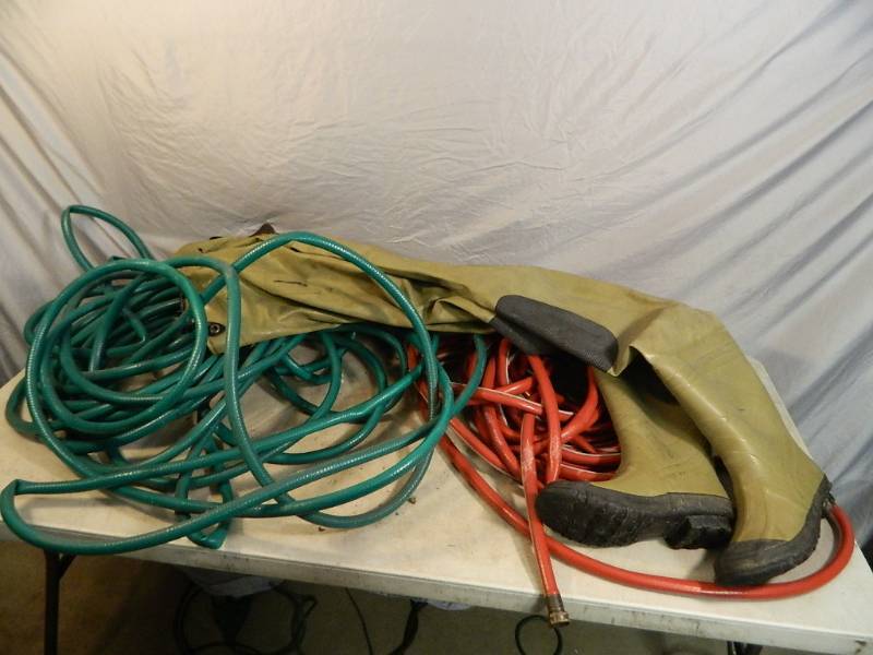 Chest Waders, Garden Hose