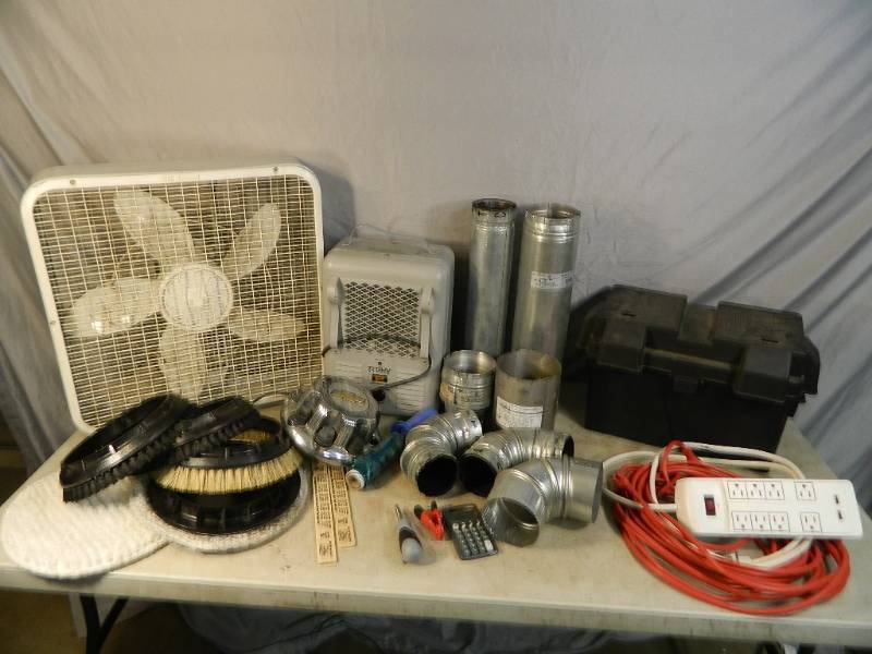 Heater, Fan, Chimney Pipe, More