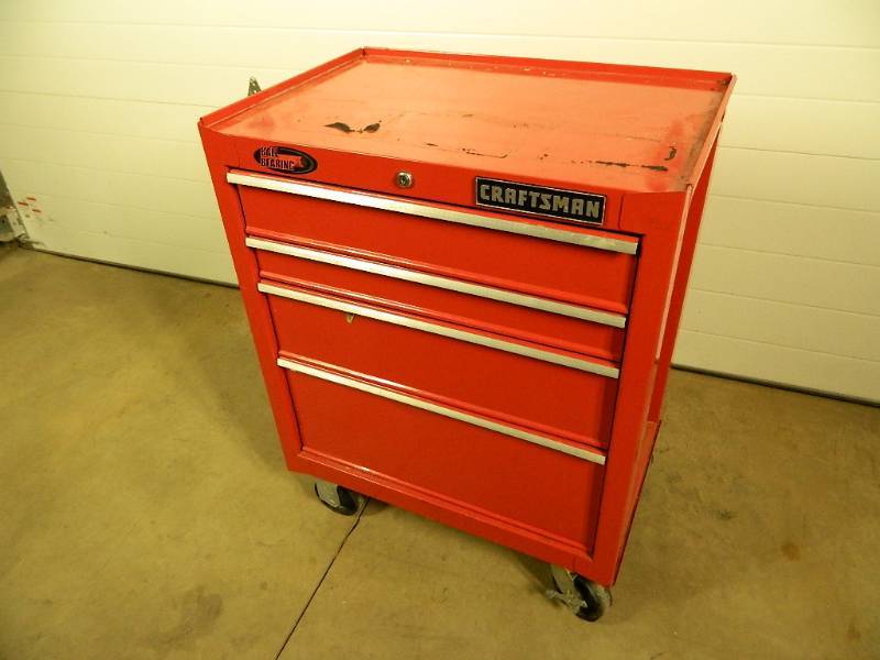 4 Drawer Rolling Craftsman Toolbox New Wood Splitter Vikings