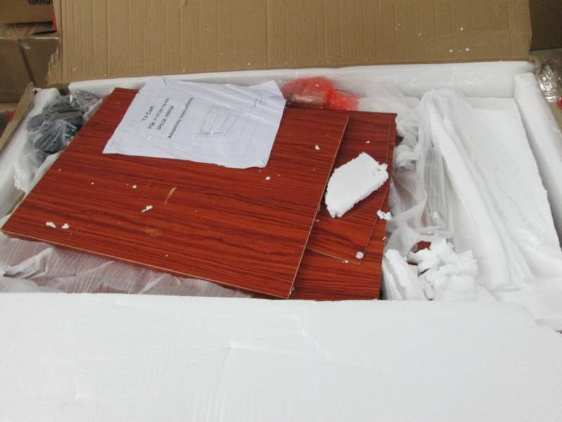 lot 13 image: TV Cart open box, scuffed Assembly ...