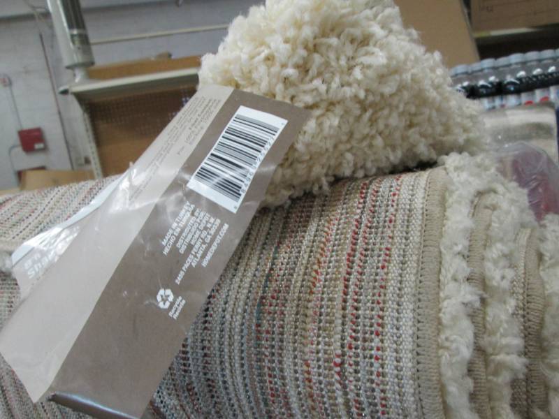 lot 14 image: Shag Cream 8 ft. x 10 ft. Area Rug ...