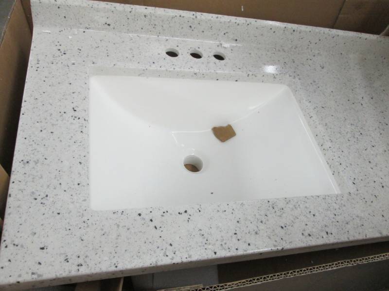 lot 33 image: 37 Inch Off Center Vanity Top...