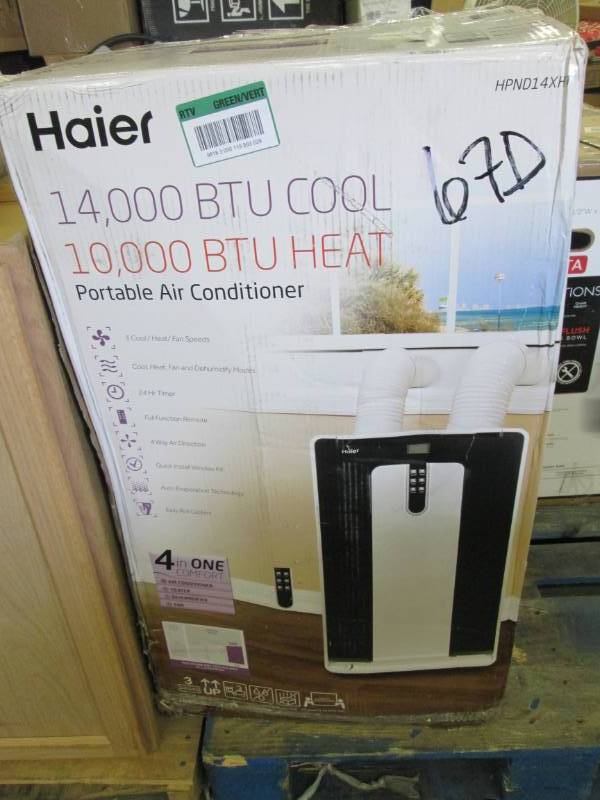 lot 84 image: Haier 14,000 BTU Portable Air Condi...