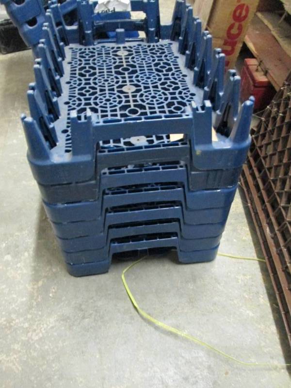 lot 92 image: Stack of 7 Stackable Crates...